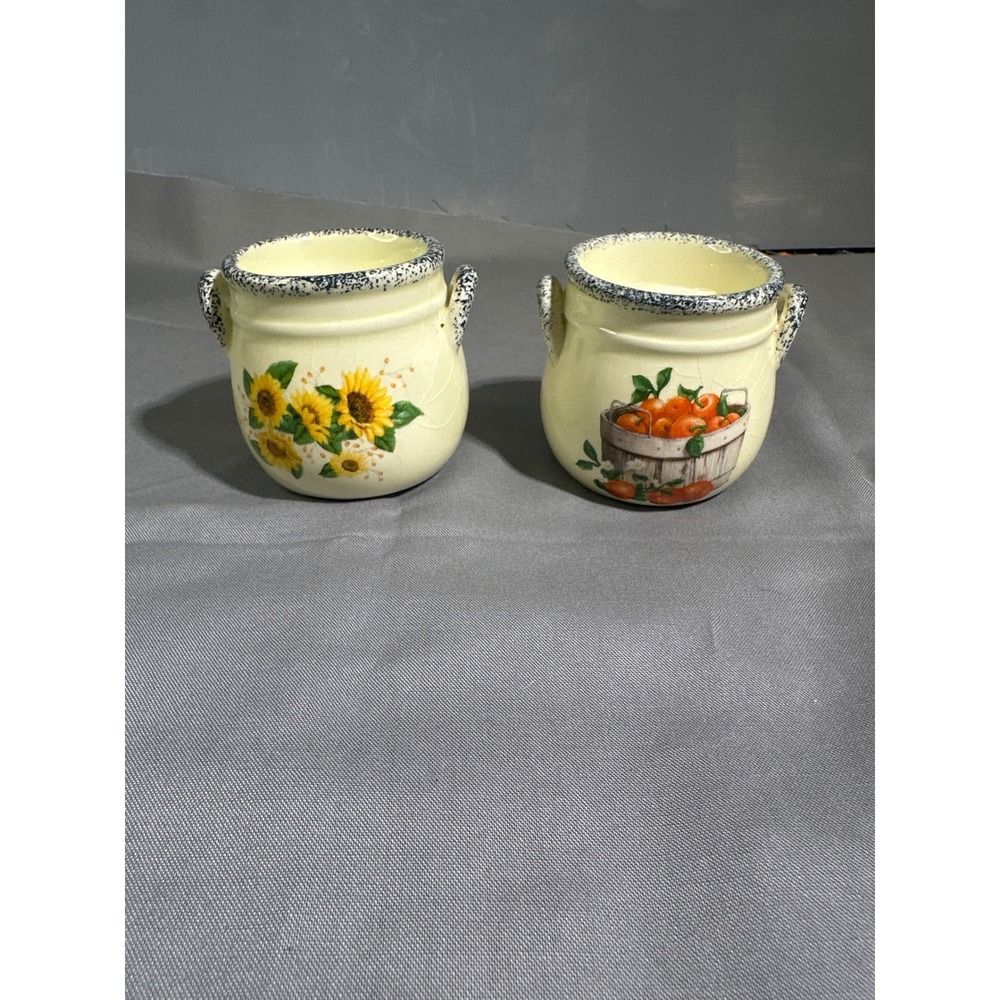 Ceramic Flower Pots Set Sunflower Pumpkin Decorative Vase Garden Planters